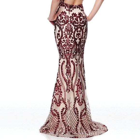 *Clarisse 3797 Prom Dress Green Size 4 - Picture 6 of 8